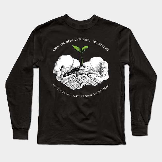 'The Hunger and Thirst Of Living Thing' Food and Water Relief Shirt Long Sleeve T-Shirt by ourwackyhome